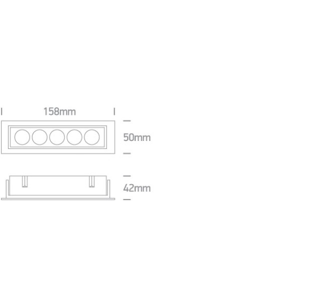 Reguliuojamas Įleidžiamas LED šviestuvas 12W 3000K 51012H/B/W