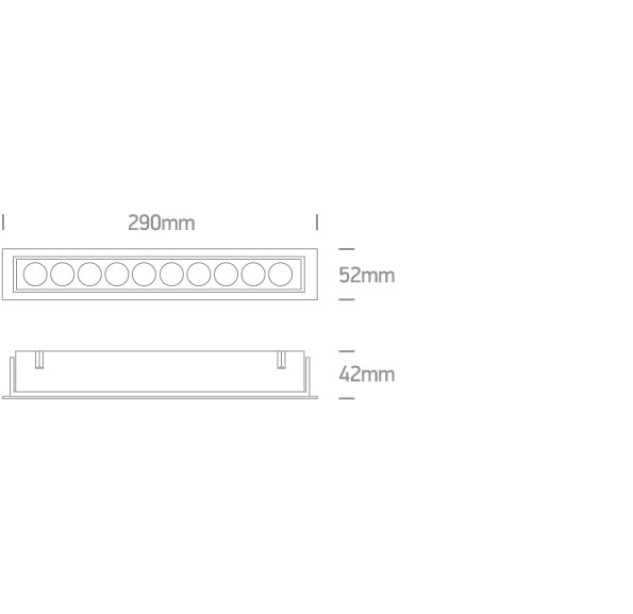 Įleidžiamas LED šviestuvas 24W 3000K 51024H/B/W