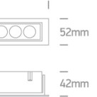 Įleidžiamas LED šviestuvas 24W 3000K 51024H/B/W