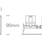 Reguliuojamas Įleidžiamas LED šviestuvas 2x11W 3000K 51211C/B/W