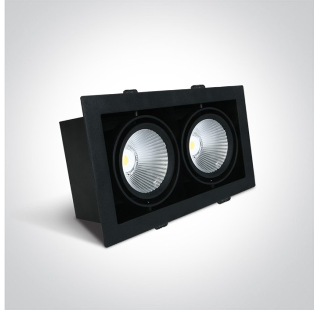 Reguliuojamas Įleidžiamas LED šviestuvas 2x30W 3000K 51230/B/W