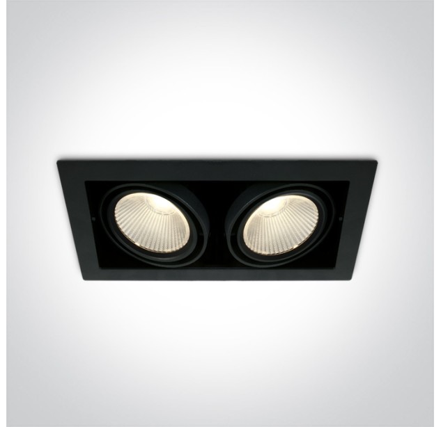 Reguliuojamas Įleidžiamas LED šviestuvas 2x30W 3000K 51230/B/W