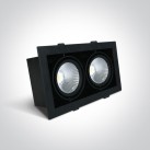 Reguliuojamas Įleidžiamas LED šviestuvas 2x30W 3000K 51230/B/W