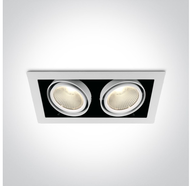 Reguliuojamas Įleidžiamas LED šviestuvas 2x30W 4000K 51230/W/C