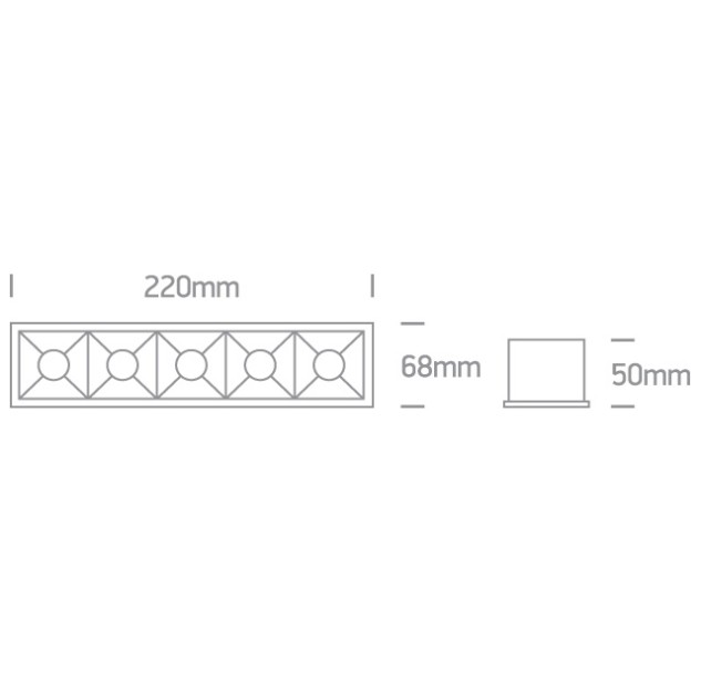 Reguliuojamas Įleidžiamas LED šviestuvas 20W 3000K 51506B/B/W