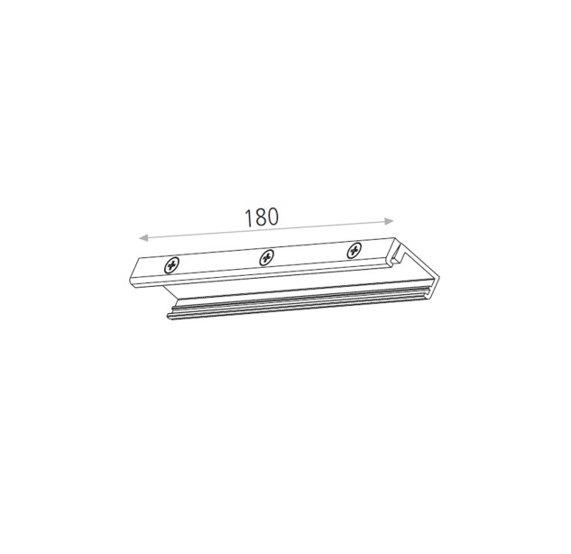 CLAMP FOR ROD CONNECTIONS 180 mm (BLACK)