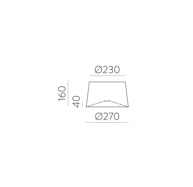 Abažūras 0030 D270xD230xH160 mm Balta