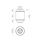 Kira Shade %D8250x300mm Balta/Juoda, E27