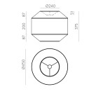 Kira Shade %D8450x375mm Balta/Juoda, E27