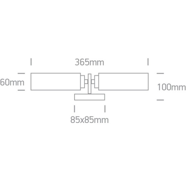 Vonios šviestuvas 2x2xE14W E14 IP44 60106A/C