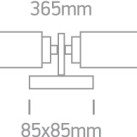 Vonios šviestuvas 2x2xE14W E14 IP44 60106A/C
