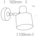 Sieninis šviestuvas 10W E27 60118/B Sieninis šviestuvas 10W E27 60118/B