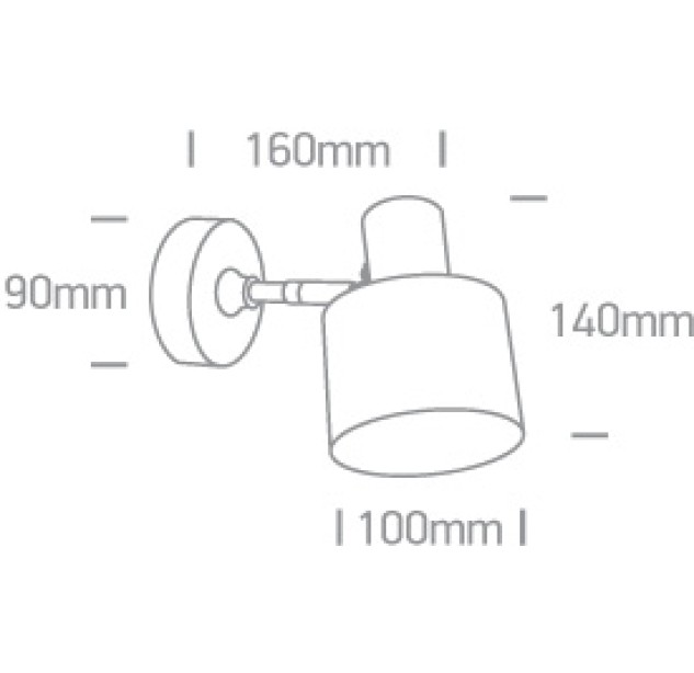 Sieninis šviestuvas 10W E27 60118/BBS Sieninis šviestuvas 10W E27 60118/BBS