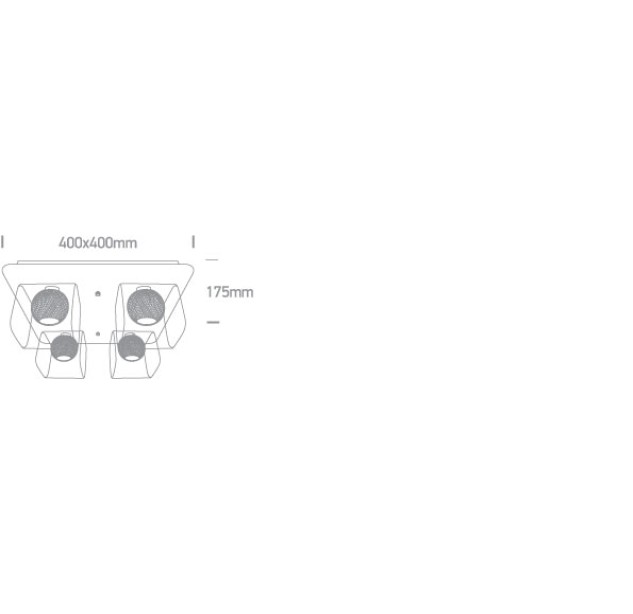 Dekoratyvinis šviestuvas 4x4x9W G9 60178B/C