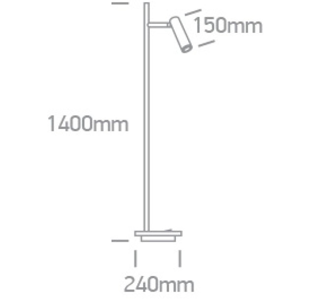 Stalinė LED lempa 3W + 8W 3000K 61132B/W/W