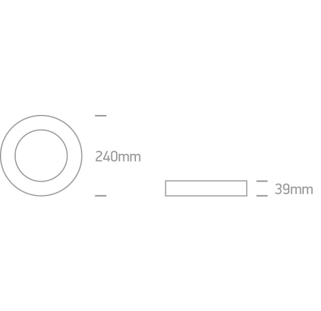 Lubinis LED šviestuvas 15W CCT IP40 62115F/W/V