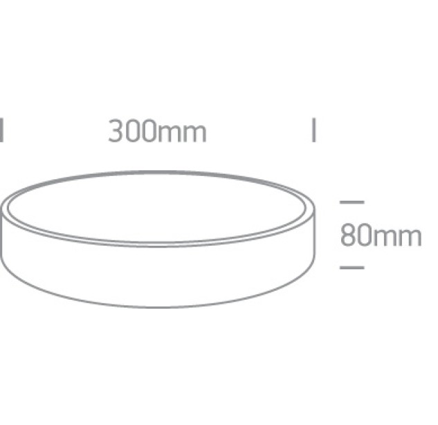 Lubinis LED šviestuvas 20W 3000K 62118D/W/W