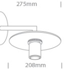 Dekoratyvinis šviestuvas 12W E27 62120A/BBS