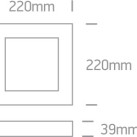 Lubinis LED šviestuvas 22W 3000K IP40 62122F/B/W
