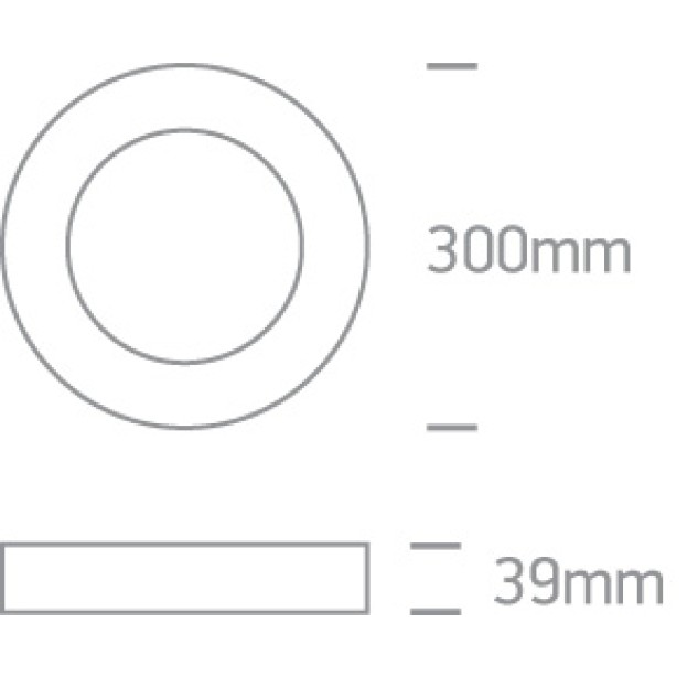 Lubinis LED šviestuvas 30W CCT IP40 62130F/W/V Lubinis LED šviestuvas 30W CCT IP40 62130F/W/V
