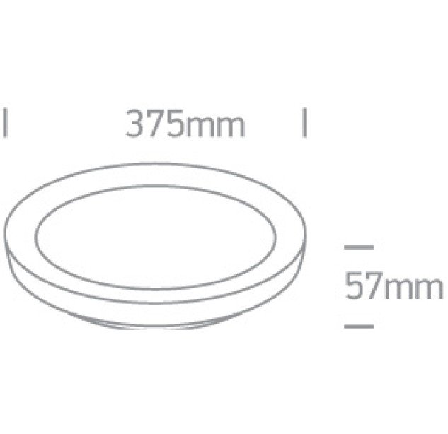Lubinis LED šviestuvas 30W CCT 62130L/BBS/V
