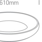 Lubinis LED šviestuvas 50W 3000K 62144N/BGL/W