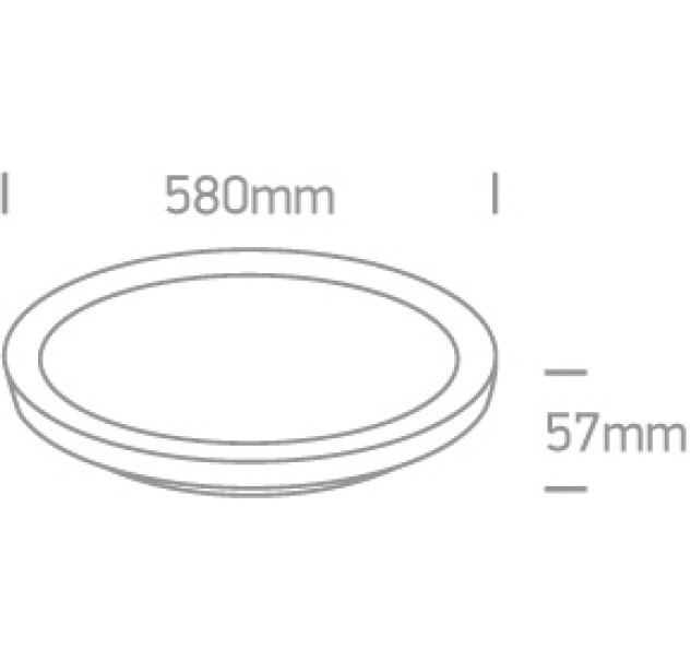 Lubinis LED šviestuvas 48W 3000K 62148L/BGL/W