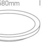 Lubinis LED šviestuvas 48W 3000K 62148L/BGL/W