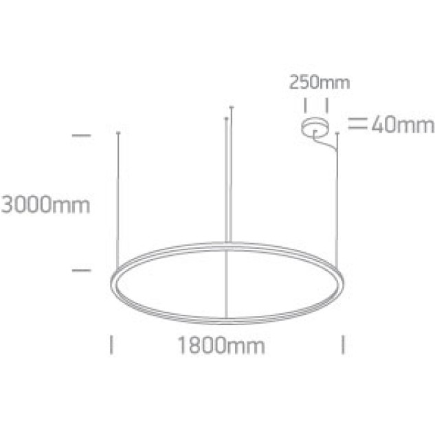 Dekoratyvinis LED šviestuvas 100W 3000K 62156D/B/W