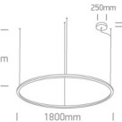 Dekoratyvinis LED šviestuvas 100W 3000K 62156D/B/W