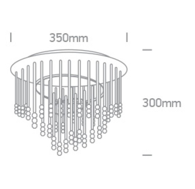Dekoratyvinis šviestuvas 4x4x9W G9 62164A