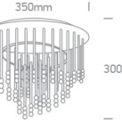 Dekoratyvinis šviestuvas 4x4x9W G9 62164A