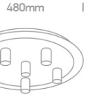 Dekoratyvinis šviestuvas 6x6x12W E27 62172C/BS