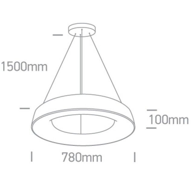 Dekoratyvinis LED šviestuvas 80W 3000K 62180NB/B/W