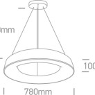 Dekoratyvinis LED šviestuvas 80W 3000K 62180NB/B/W