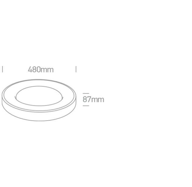 Lubinis LED šviestuvas 40W 3000K 62182/BAN/W Lubinis LED šviestuvas 40W 3000K 62182/BAN/W
