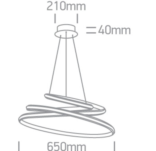 Dekoratyvinis LED šviestuvas 45W 3000K 63046A/B Dekoratyvinis LED šviestuvas 45W 3000K 63046A/B