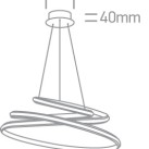 Dekoratyvinis LED šviestuvas 45W 3000K 63046A/W