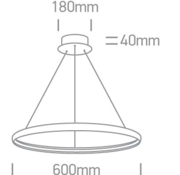 Dekoratyvinis LED šviestuvas 19W 3000K 63048/B Dekoratyvinis LED šviestuvas 19W 3000K 63048/B