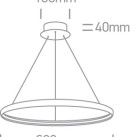 Dekoratyvinis LED šviestuvas 19W 3000K 63048/B Dekoratyvinis LED šviestuvas 19W 3000K 63048/B