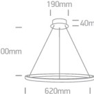 Dekoratyvinis LED šviestuvas 20W 3000K 63054A/B