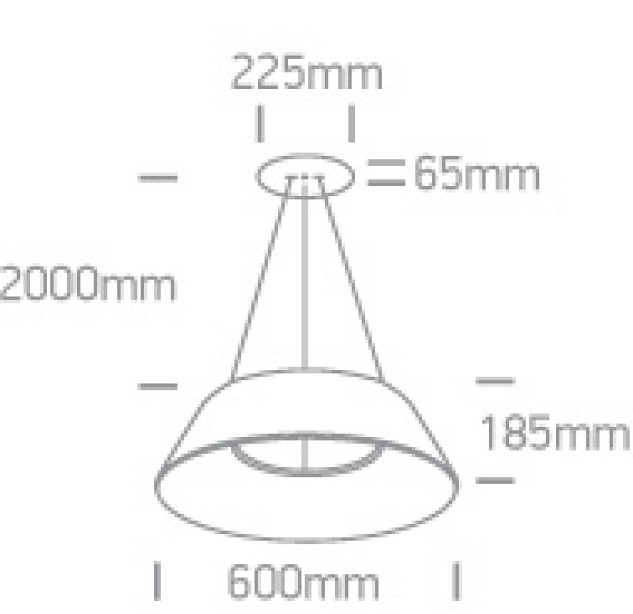 Dekoratyvinis LED šviestuvas 60W 3000K 63058/BGL/W Dekoratyvinis LED šviestuvas 60W 3000K 63058/BGL/W