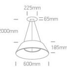 Dekoratyvinis LED šviestuvas 60W 3000K 63058/BGL/W Dekoratyvinis LED šviestuvas 60W 3000K 63058/BGL/W