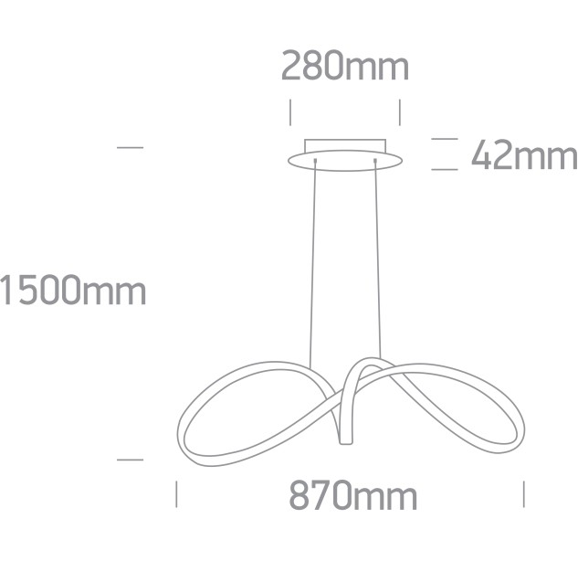 Dekoratyvinis LED šviestuvas 36W 3000K 63062/BS