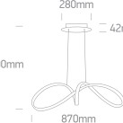 Dekoratyvinis LED šviestuvas 36W 3000K 63062/BS
