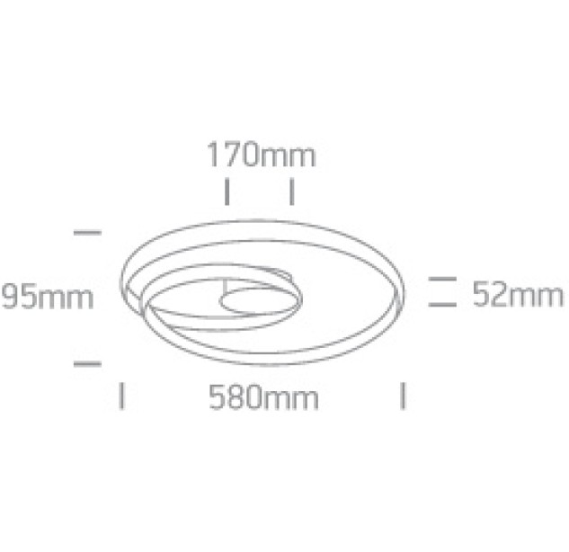 Dekoratyvinis LED šviestuvas 30W 3000K 63066/B