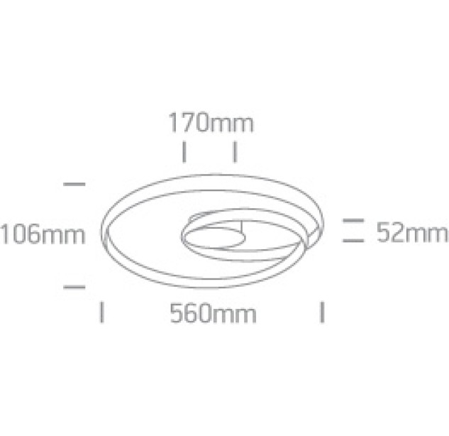 Dekoratyvinis LED šviestuvas 30W 3000K 63068/BS