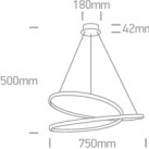 Dekoratyvinis LED šviestuvas 40W 3000K 63068A/BS Dekoratyvinis LED šviestuvas 40W 3000K 63068A/BS