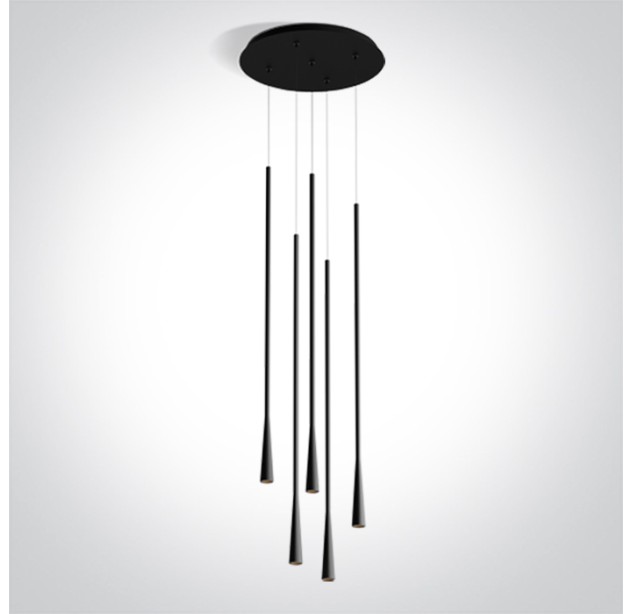 Dekoratyvinis LED šviestuvas 5x5W 3000K 63076C/B/W