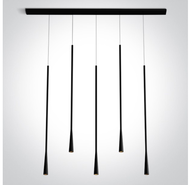 Dekoratyvinis LED šviestuvas 5x5W 3000K 63076E/B/W